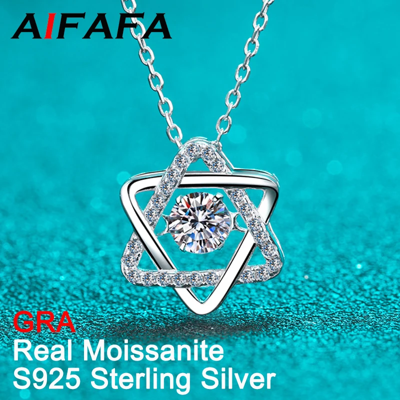 AIFAFA Real 0.5 Carat Moissanite Pendant Necklace for Women S925 Sterling Silver Sparkling Diamond Beating Heart Jewelry GRA
AIFAFA Real 0.5 Carat Moissanite Pendant Necklace for Women S925 Sterling Silver Sparkling Diamond Beating Heart Jewelry GRA