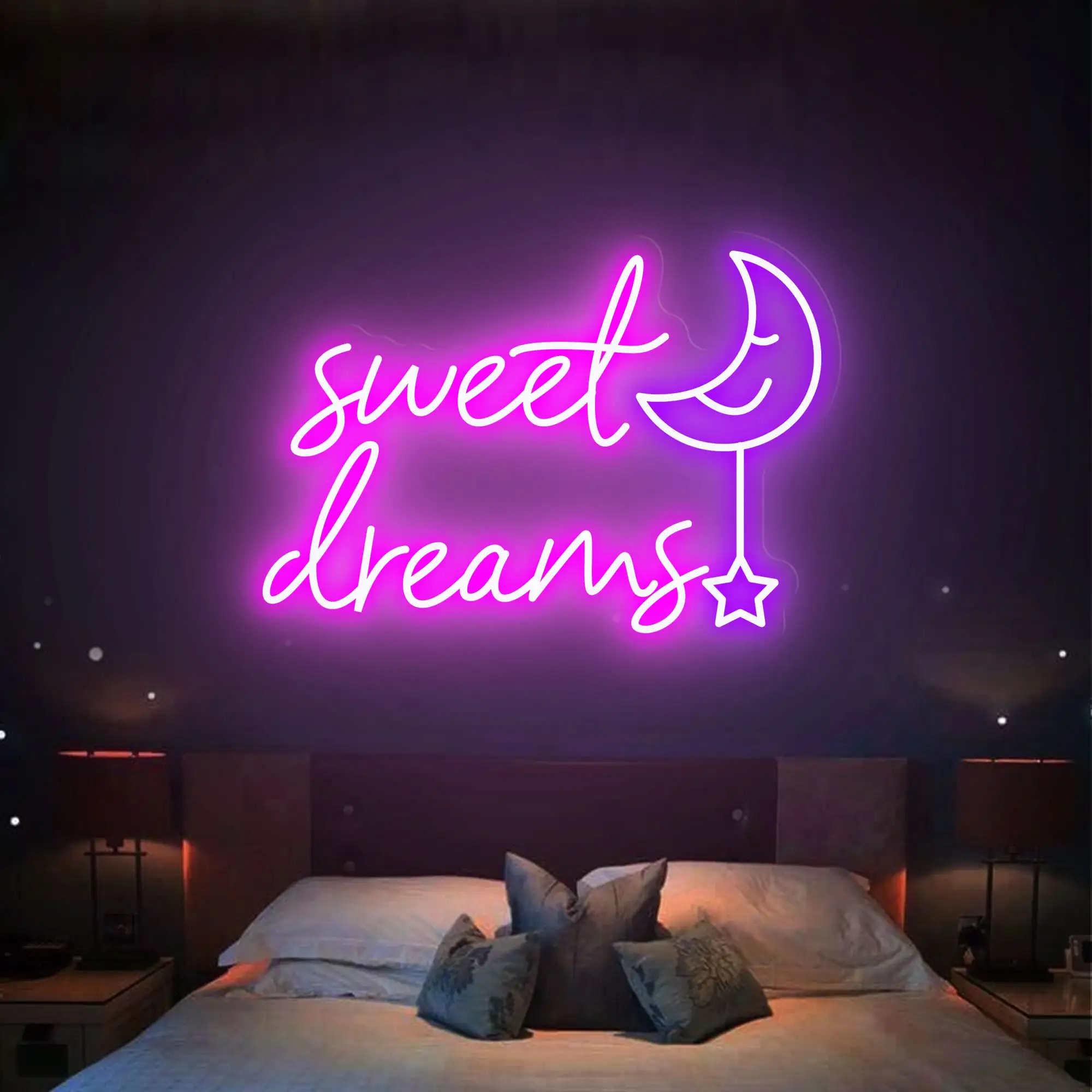 Неоновая вывеска Sweet Dream свадебный подарок на заказ Настенный декор детская