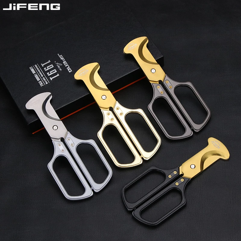 JIFENG Cigar Cutter Handle Cigar Knife Sharp Double-Edged Big Mouth Smoking Sharpener with Cigar Cover Gift Box
JIFENG Cigar Cutter Handle Cigar Knife Sharp Double-Edged Big Mouth Smoking Sharpener with Cigar Cover Gift Box