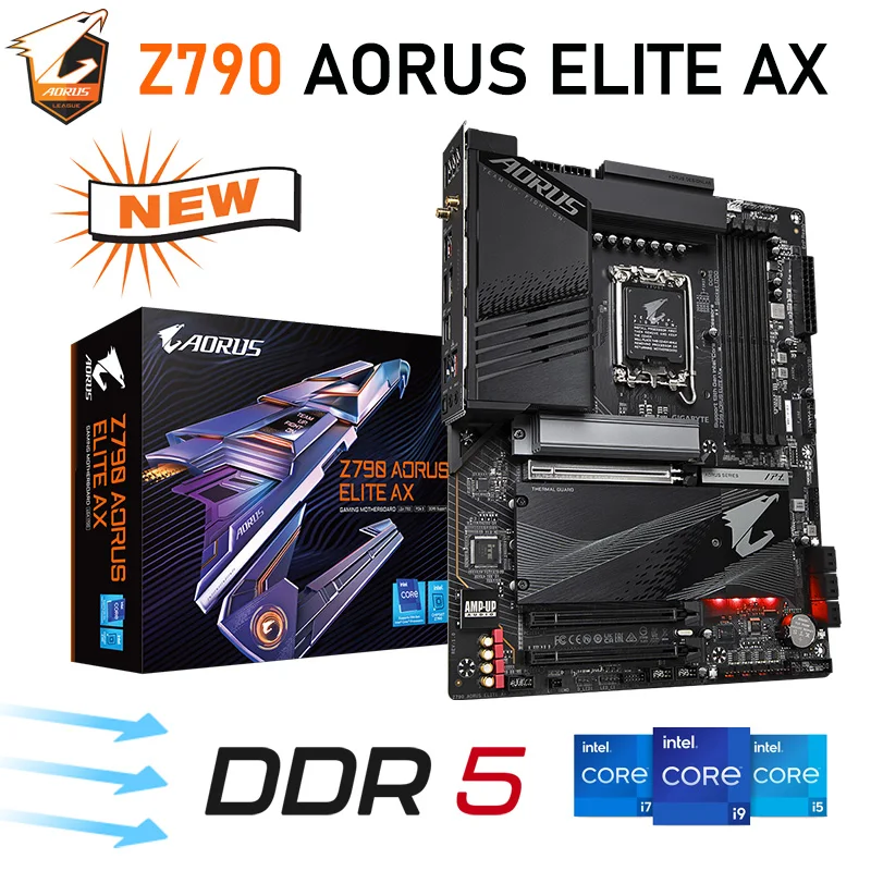 Intel Z790 Motherboard LGA 1700 CPU Gigabyte Z790 AORUS ELITE AX DDR5 Mainboard i9 i7 i5 i3 Intel 13th Gen Processor M.2 Gaming
Intel Z790 Motherboard LGA 1700 CPU Gigabyte Z790 AORUS ELITE AX DDR5 Mainboard i9 i7 i5 i3 Intel 13th Gen Processor M.2 Gaming