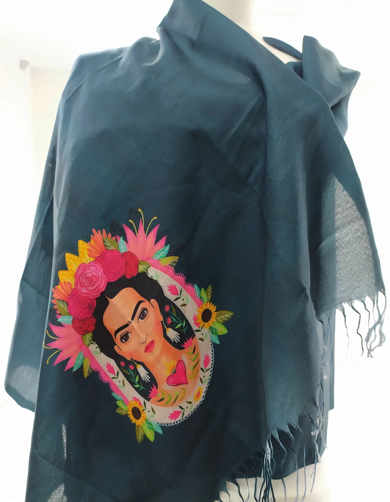 Mexican Woman Floral Portrait Shawl, Printed Scarf, Printed Tasseled Shawl, birthday gift scarf, birthday gift shawl
Mexican Woman Floral Portrait Shawl, Printed Scarf, Printed Tasseled Shawl, birthday gift scarf, birthday gift shawl