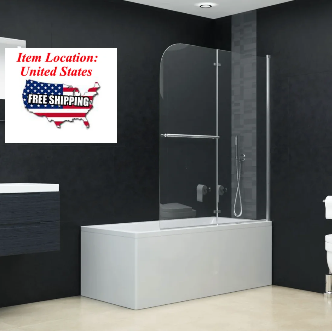 Folding Shower Enclosure 2 Panels ESG 37.4"x55.1", Shower Enclosure, Bathroom Accessory SHIPPING FROM THE UNITED STATES
Folding Shower Enclosure 2 Panels ESG 37.4"x55.1", Shower Enclosure, Bathroom Accessory SHIPPING FROM THE UNITED STATES