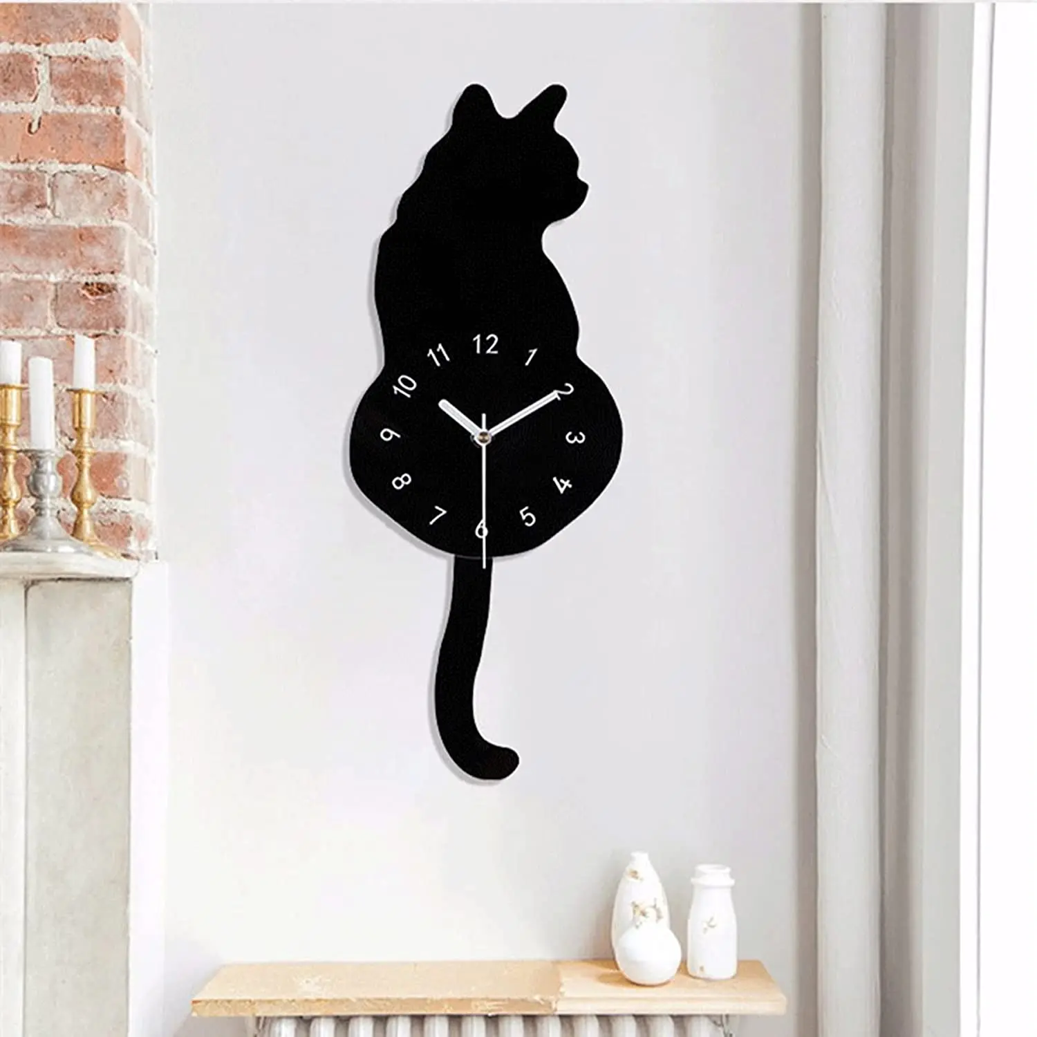 WinTaim Creative Cartoon Cute Cat Wall Clock Christmas Home Decor Walk Tail Move Silent Swing Pendulum for Kitchen
WinTaim Creative Cartoon Cute Cat Wall Clock Christmas Home Decor Walk Tail Move Silent Swing Pendulum for Kitchen
