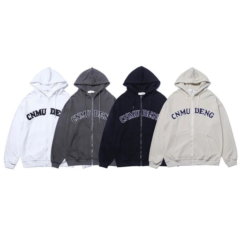 Men's Fashion Letter Print Hooded Cardigan Sweater High Street Tide Brand Cotton Long-sleeved Zipper Jacket Women Loose Hoodies
Men's Fashion Letter Print Hooded Cardigan Sweater High Street Tide Brand Cotton Long-sleeved Zipper Jacket Women Loose Hoodies
