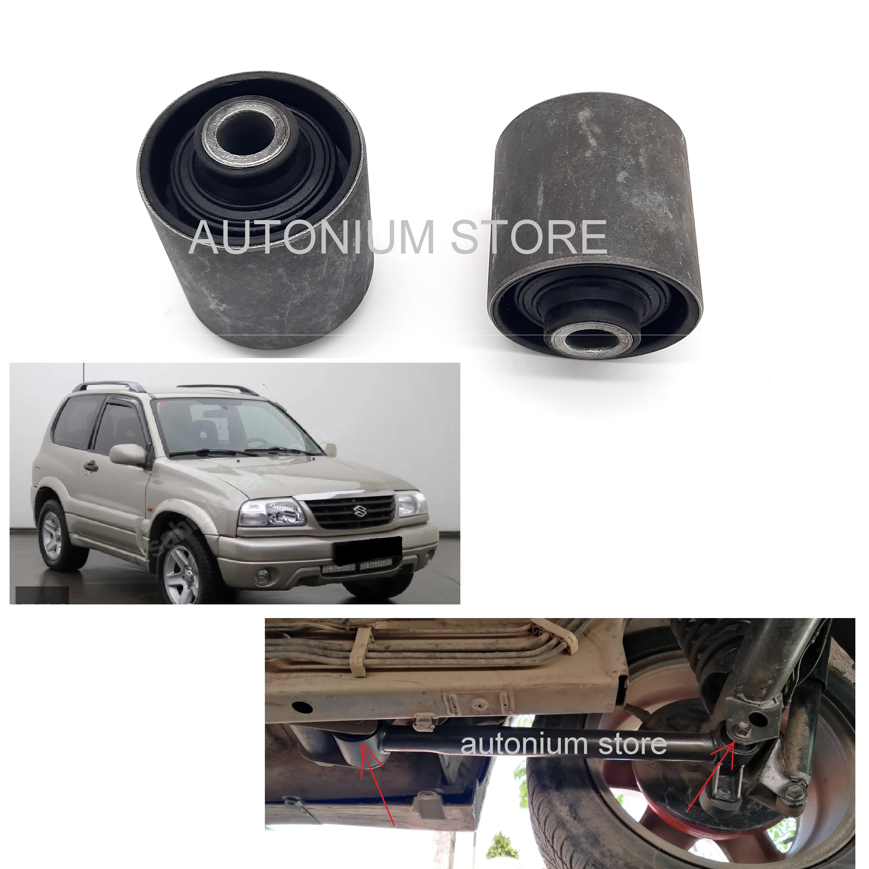 2 Pieces Rear Suspension Rod Trailing Arm Bushing Bushes for 1998-2005 Suzuki Grand Vitara - Escudo 46202-65D01 4620265D01
2 Pieces Rear Suspension Rod Trailing Arm Bushing Bushes for 1998-2005 Suzuki Grand Vitara - Escudo 46202-65D01 4620265D01