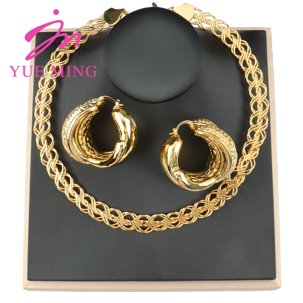 African YM Jewelry Set For Women Fashion Dubai Wedding Earrings Pendant For Bridal Design Gold Plated Necklace Nigerian Accessor
African YM Jewelry Set For Women Fashion Dubai Wedding Earrings Pendant For Bridal Design Gold Plated Necklace Nigerian Accessor