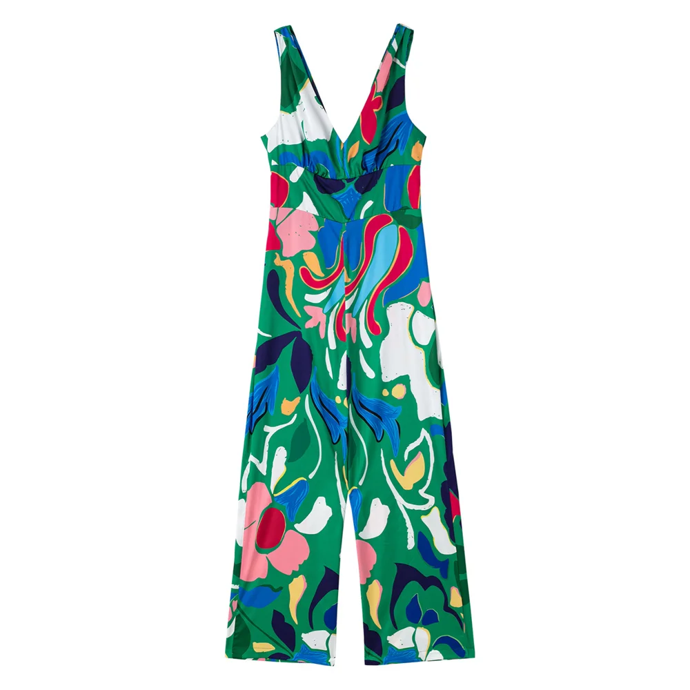 PB&ZA 2022 Summer New Women's Clothing Knotted Shoulder Strap Printed Jumpsuit Retro High Waist Wide Leg Trousers Holiday Style
PB&ZA 2022 Summer New Women's Clothing Knotted Shoulder Strap Printed Jumpsuit Retro High Waist Wide Leg Trousers Holiday Style