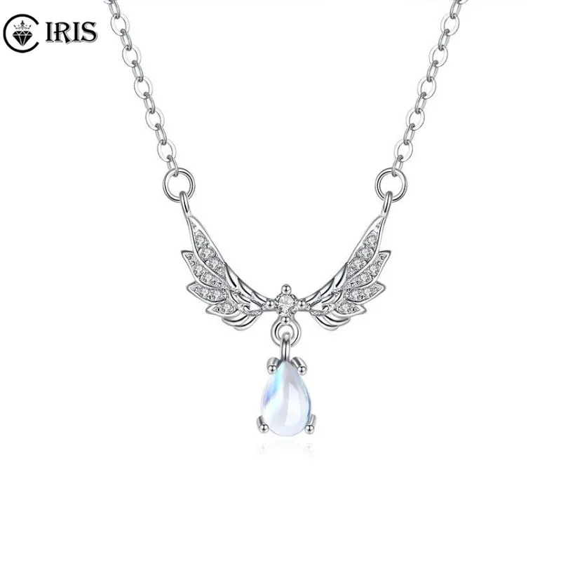 S925 Sterling Silver Angel Wings Necklace, Light Luxury Niche Design Wing Moonstone Pendant Collarbone Chain
S925 Sterling Silver Angel Wings Necklace, Light Luxury Niche Design Wing Moonstone Pendant Collarbone Chain