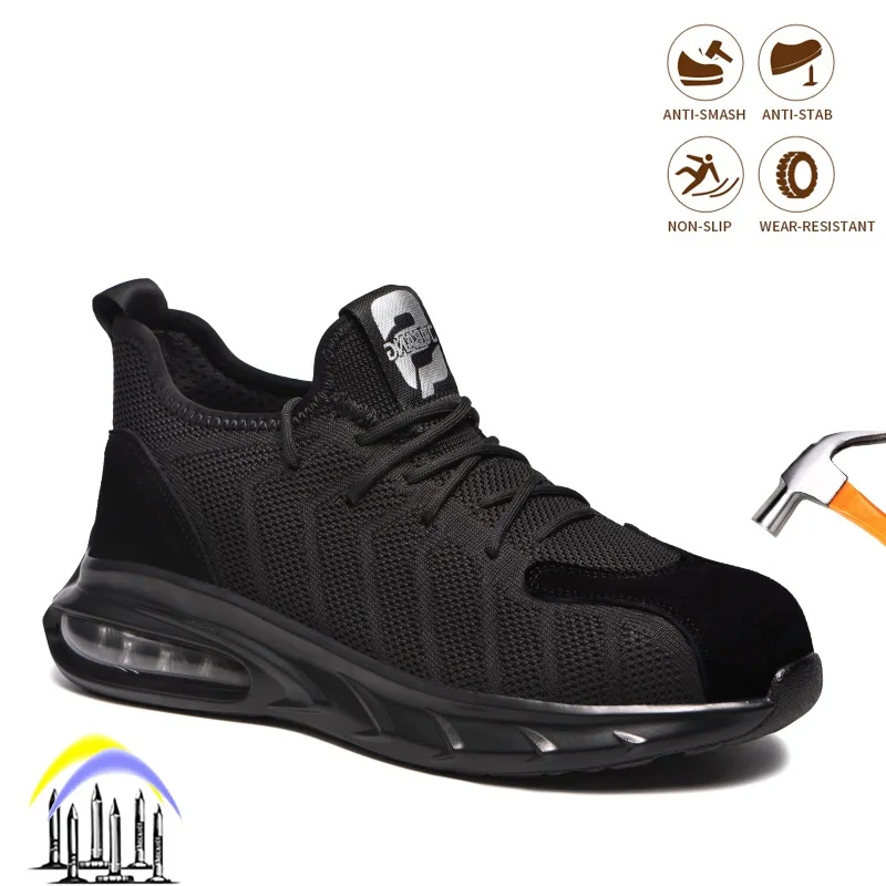Men's Safety Boots Steel Toe Cap Site Work Safety Shoes Indestructible Anti-smash Anti-puncture Comfortable Breathable Sneakers
Men's Safety Boots Steel Toe Cap Site Work Safety Shoes Indestructible Anti-smash Anti-puncture Comfortable Breathable Sneakers