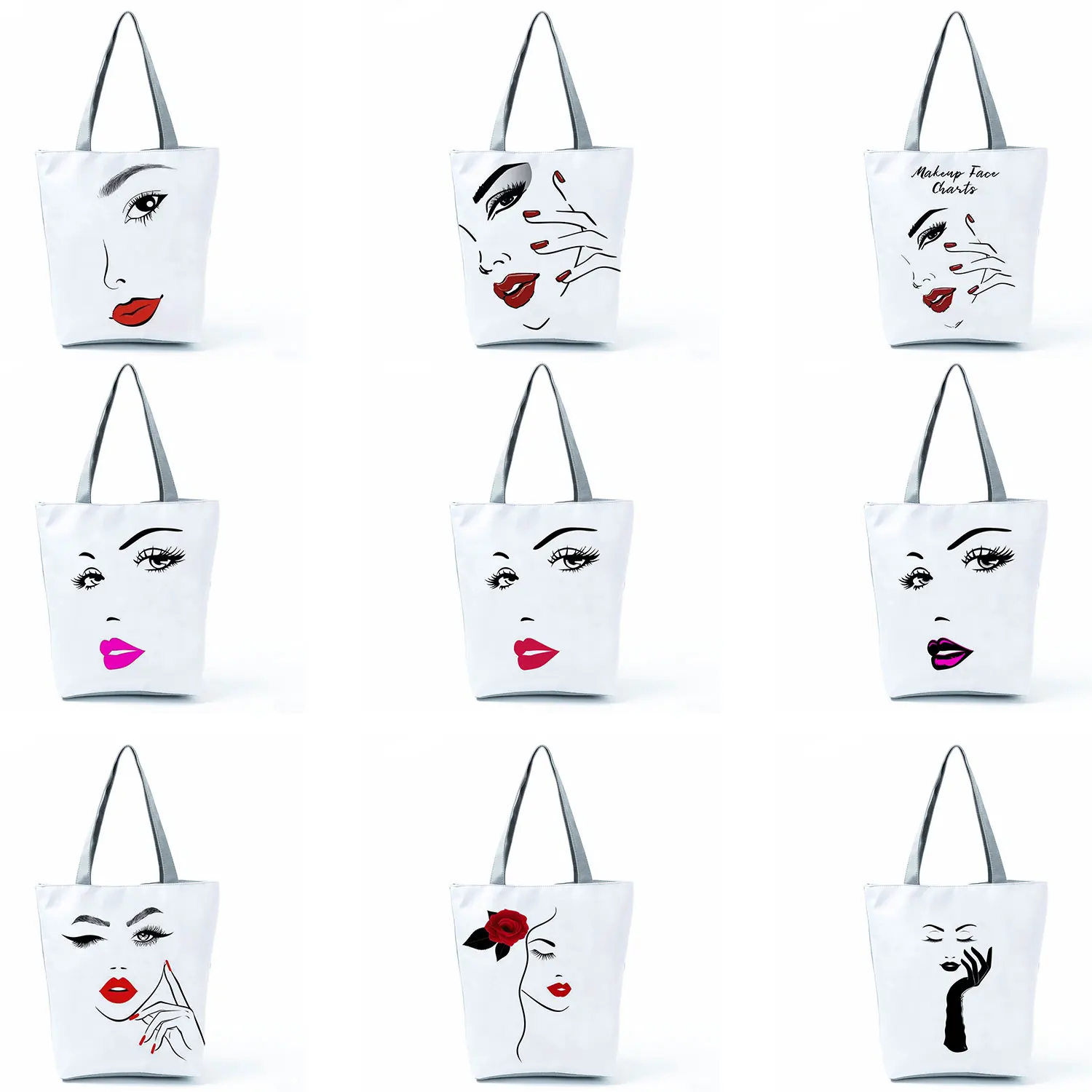 Fashion Women Elegant Lips Print Handbag Hipster Pretty Girl Tote Travel Beach Bags High Capacity Portable Reusable Shoulder Bag
Fashion Women Elegant Lips Print Handbag Hipster Pretty Girl Tote Travel Beach Bags High Capacity Portable Reusable Shoulder Bag
