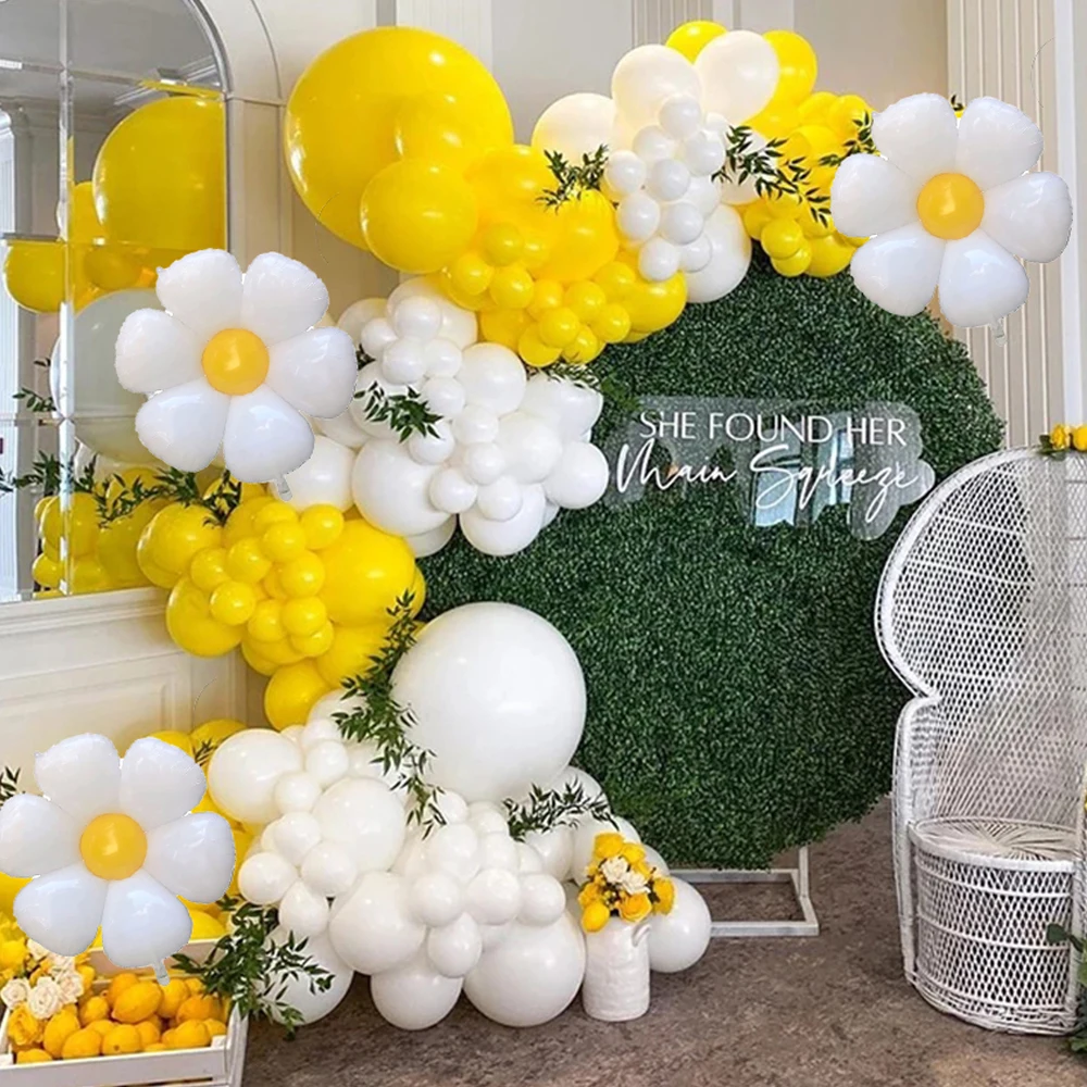 Wedding Party Decoration White Daisy Balloon Arch Garland Kit Sunflower Foil balloons for Girl Birthday Party Baby Shower Decor
Wedding Party Decoration White Daisy Balloon Arch Garland Kit Sunflower Foil balloons for Girl Birthday Party Baby Shower Decor