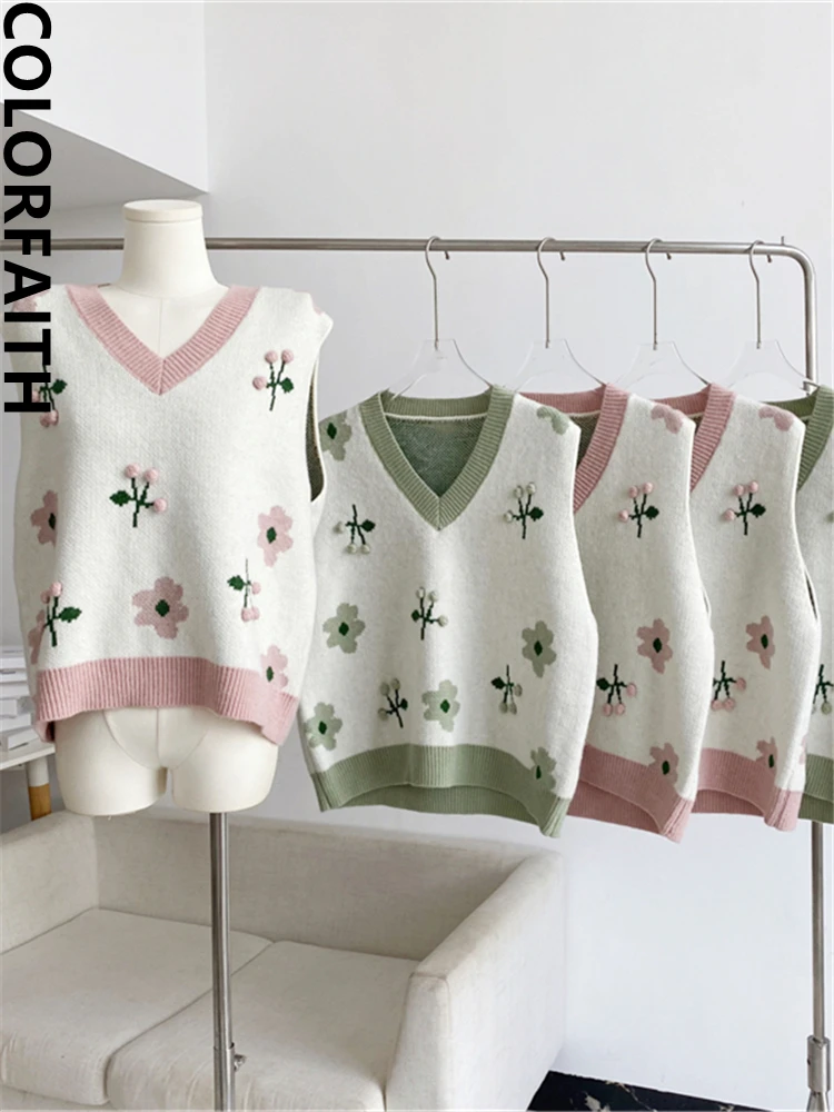 Colorfaith Новинка 2022, корейский модный элегантный женский жилет с цветочным рисунком, вязаный Ретро женский осенне-зимний женский свитер, жилет...
Colorfaith Новинка 2022, корейский модный элегантный женский жилет с цветочным рисунком, вязаный Ретро женский осенне-зимний женский свитер, жилет...