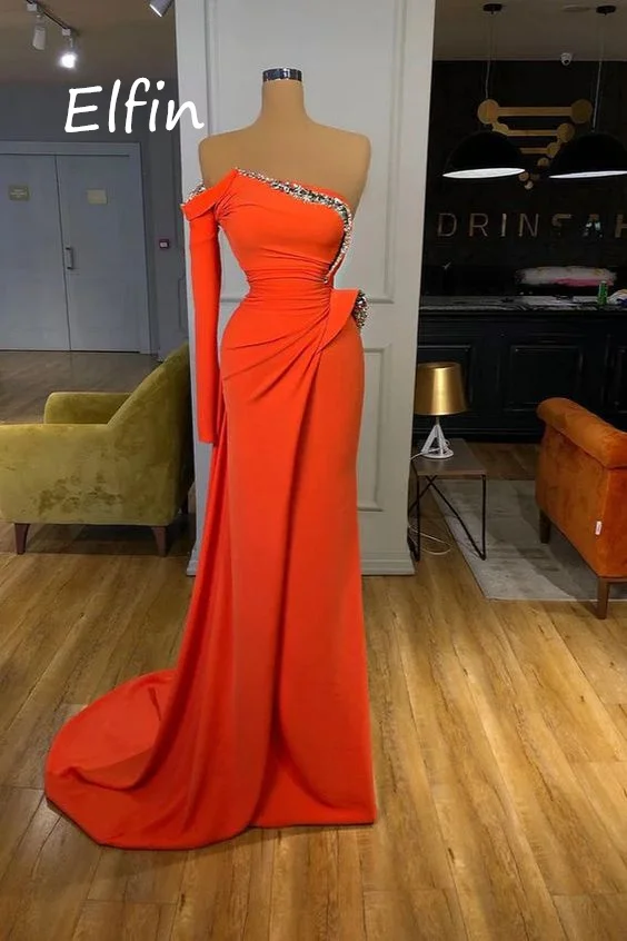 Elfin Boat Neck YF099 Elegant Evening Dresses Floor Length Mermaid One Shoulder Prom Party Gowns Robes De Soirée فساتين الس
Elfin Boat Neck YF099 Elegant Evening Dresses Floor Length Mermaid One Shoulder Prom Party Gowns Robes De Soirée فساتين الس