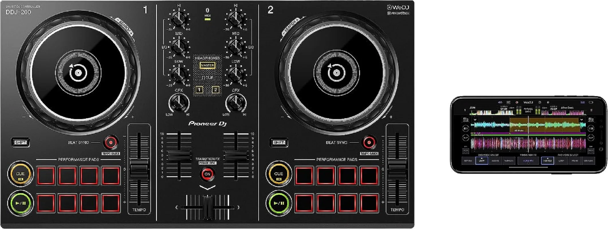 100% Аутентичный PioNeer DJ DDJ-200-2-дельный цифровой DJ-контроллер с USB/Bluetooth подключением, приложение WeDJ и 16 представлений
100% Аутентичный PioNeer DJ DDJ-200-2-дельный цифровой DJ-контроллер с USB/Bluetooth подключением, приложение WeDJ и 16 представлений