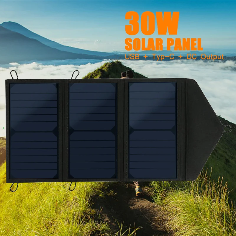 30W Solar Panel Kit Complete USB Type C DC Output Portable Solar Plate Bag For Hiking Camping Cell Phone Power Bank Charging
30W Solar Panel Kit Complete USB Type C DC Output Portable Solar Plate Bag For Hiking Camping Cell Phone Power Bank Charging