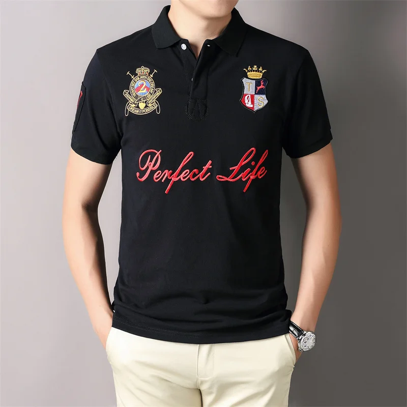 2023 pure cotton polo shirt short-sleeved t-shirt men's British sports casual lapel European size loose comfortable breathable
2023 pure cotton polo shirt short-sleeved t-shirt men's British sports casual lapel European size loose comfortable breathable