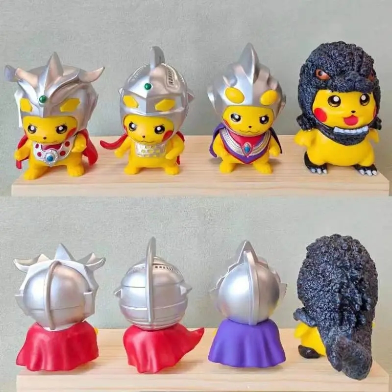 4PCS Pokemon Anime Figure Kawaii Pikachu Cosplay Ultraman Godzilla Model Children Toy Room Decor Figurine Collection Statue Gift
4PCS Pokemon Anime Figure Kawaii Pikachu Cosplay Ultraman Godzilla Model Children Toy Room Decor Figurine Collection Statue Gift