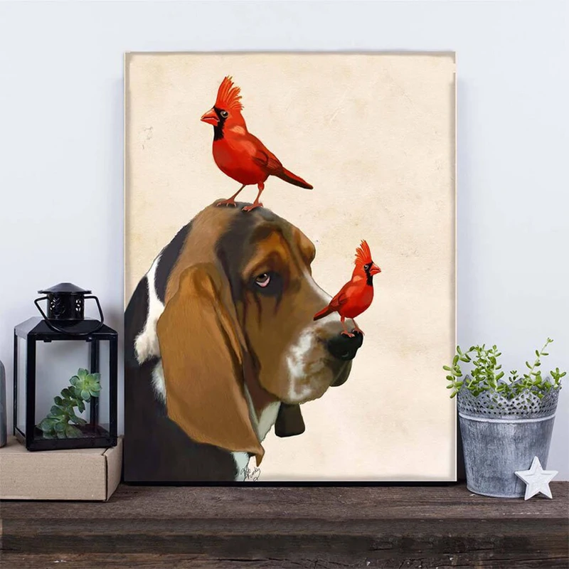 Funny Animal Wall Art Poster Cute Dog Birds Deer Canvas Print Painting Nordic Kids Baby Room Home Decoration Pictures Frameless 
Funny Animal Wall Art Poster Cute Dog Birds Deer Canvas Print Painting Nordic Kids Baby Room Home Decoration Pictures Frameless