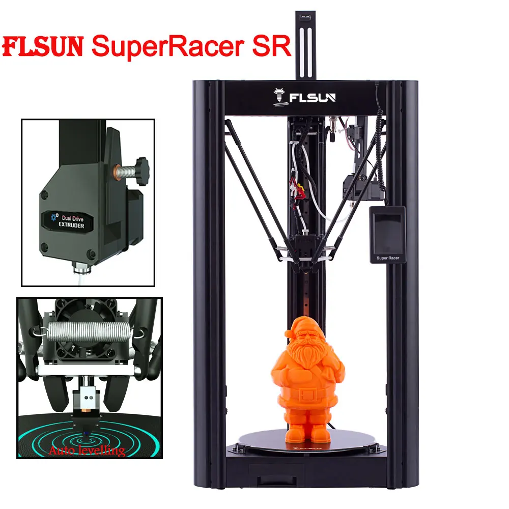 

Twotrees FLSUN SuperRacer SR 3D Printer 200mm/s High-Speed Print Pre-Assembly Autoleveling Touch Screen Dual Drive Extruder
