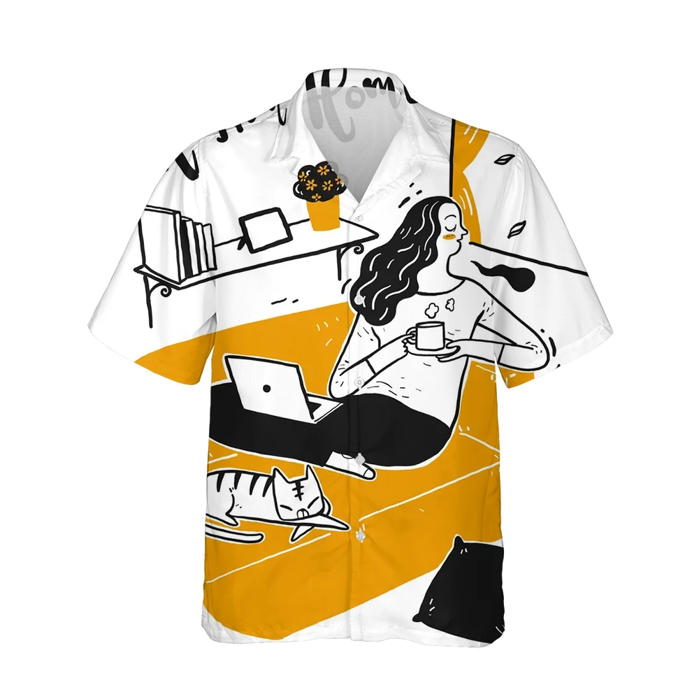 

Jumeast 3d мультфильм девушка аниме люди напечатаны Гавайский забавная рубашка мужские рубашки с коротким рукавом Мужская мода Повседневная Св...