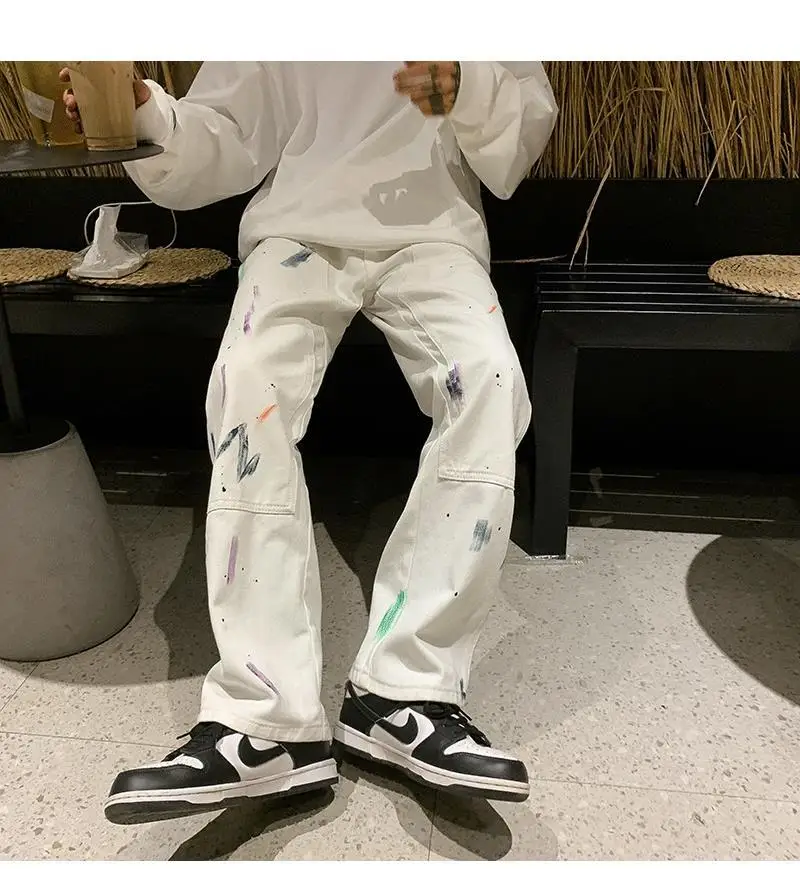 Graffiti Pants Men's Jeans Korean Fashion White Kpop Clothes Print Trendyol Women's Trousers Hip Hop Tendance Clothing
Graffiti Pants Men's Jeans Korean Fashion White Kpop Clothes Print Trendyol Women's Trousers Hip Hop Tendance Clothing