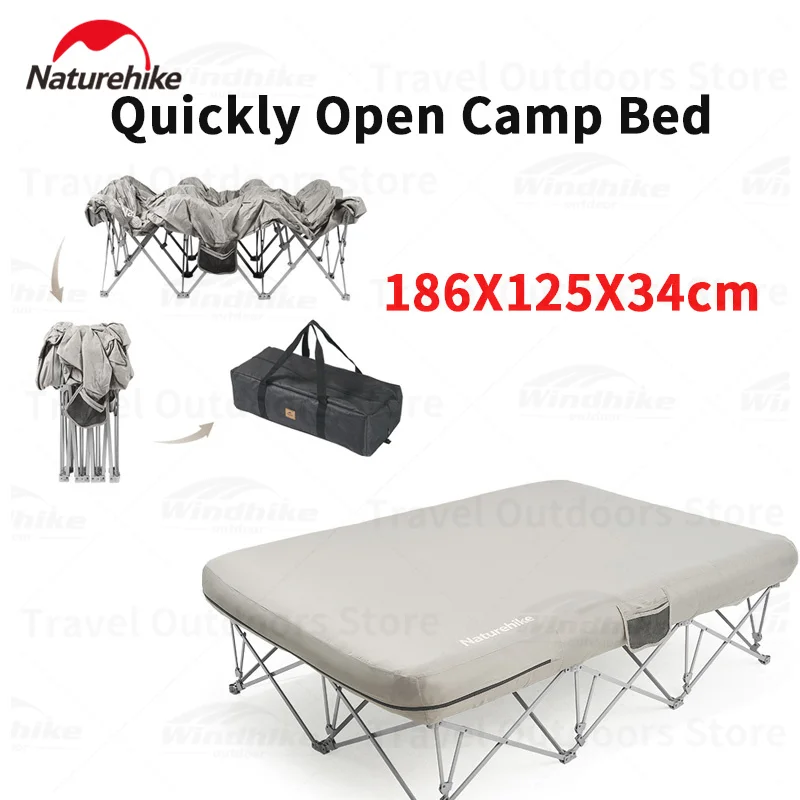 Naturehike Outdoor 2 Persons Quick Open Camping Bed Portable Folding 186x125cm Widen Camping Tent Home Office Cot 120Kg Bearing
Naturehike Outdoor 2 Persons Quick Open Camping Bed Portable Folding 186x125cm Widen Camping Tent Home Office Cot 120Kg Bearing