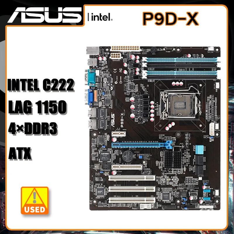 Материнская плата ASUS P9D-X 1150 DDR3 32 ГБ SATA III USB3.0 ATX для Xeon E3-1200 v3 процессор Intel C222 Серверная материнская плата
Материнская плата ASUS P9D-X 1150 DDR3 32 ГБ SATA III USB3.0 ATX для Xeon E3-1200 v3 процессор Intel C222 Серверная материнская плата