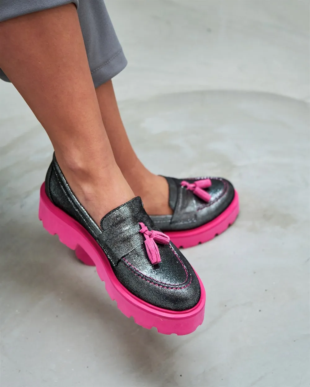 Poshnmore Norm Fuchsia Pink Eva Light Colored Sole Bright Smoked Genuine Leather Loafers Women's Shoes Comfortable Comfortable
Poshnmore Norm Fuchsia Pink Eva Light Colored Sole Bright Smoked Genuine Leather Loafers Women's Shoes Comfortable Comfortable