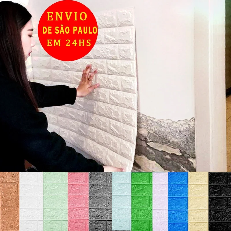 Papel De Parede 3D Adesivo Placa Espuma Tijolo Para Sala Quarto Impermeável
Papel De Parede 3D Adesivo Placa Espuma Tijolo Para Sala Quarto Impermeável