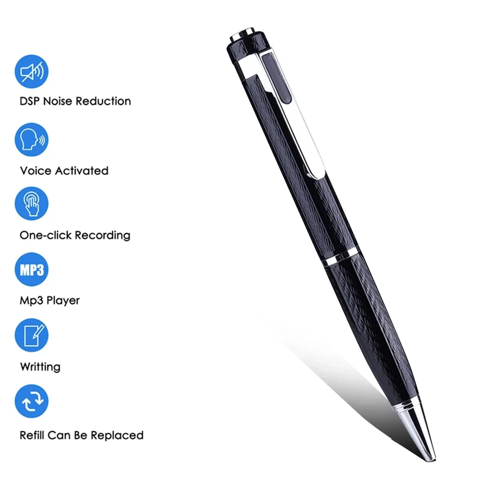 

Digital Voice Recorder Pen Professional Audio Sound Recording activated long distance U Disk 8GB 16GB 32GB WAV 192Kpb Dictaphone