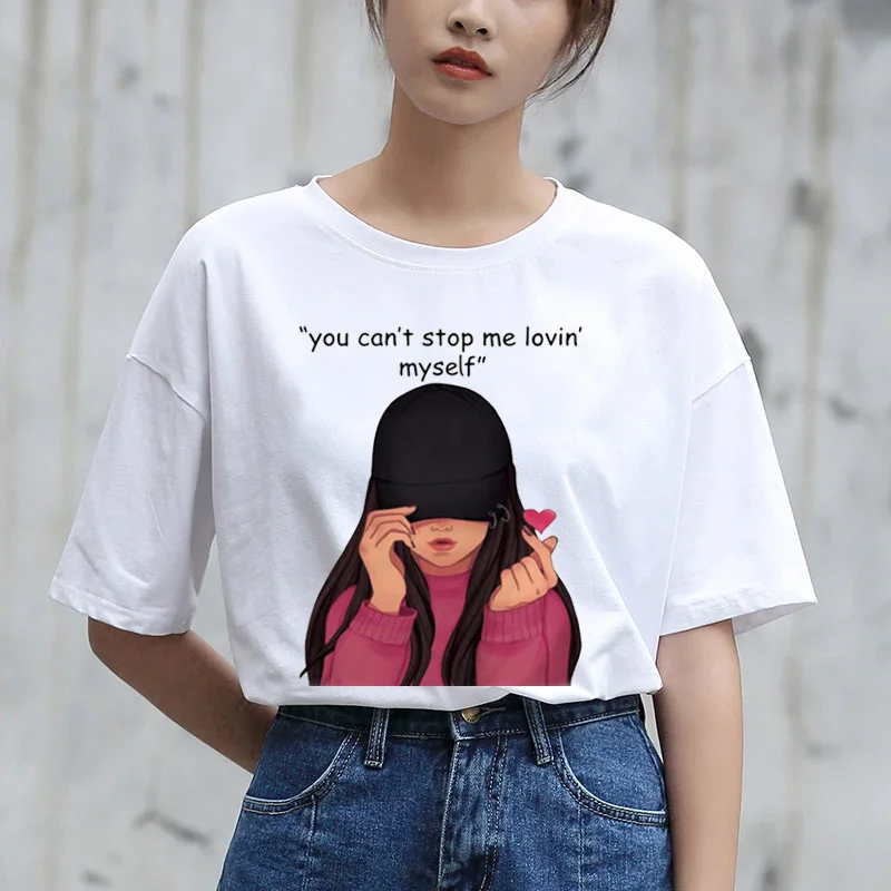 Летняя мода корейский идол с надписью «You't Stop Me Lovin' самому» Мужская/Женская хлопковая Футболка с принтом Kpop рубашка с коротким рукавом
Летняя мода корейский идол с надписью «You't Stop Me Lovin' самому» Мужская/Женская хлопковая Футболка с принтом Kpop рубашка с коротким рукавом