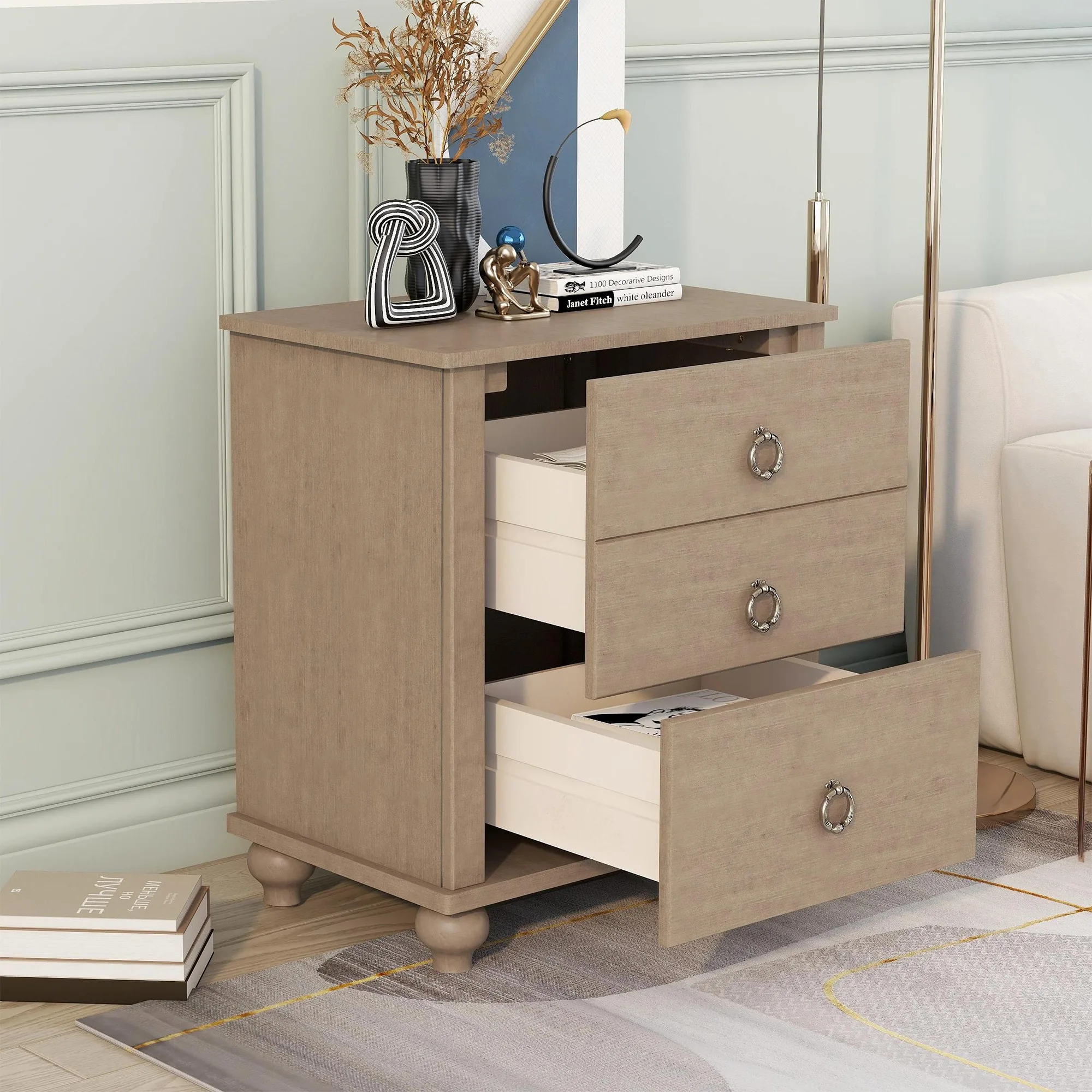 Nightstand Modern Side End SofaTable Night Stand with 2 Drawers for Living Room and Bedroom
Nightstand Modern Side End SofaTable Night Stand with 2 Drawers for Living Room and Bedroom