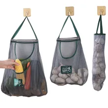 Reusable Kitchen Hanging Mesh Bag Home Fruit and Vegetable Storage Net Bag for Ginger Garlic Potatoes Onions