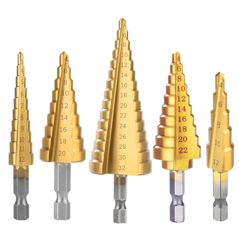 HSS Titanium Coated Hex Shank Metal Drill 4-32 4-22 4-20 4-12 3-12MM Straight Groove Step Drill Bit Cutter Woodworking Tools
HSS Titanium Coated Hex Shank Metal Drill 4-32 4-22 4-20 4-12 3-12MM Straight Groove Step Drill Bit Cutter Woodworking Tools