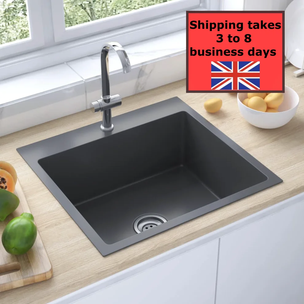 Handmade Kitchen Sink Black Stainless Steel, kitchen accessory, home accessory, luxury kitchen sink, sink with drainage 53x50 cm
Handmade Kitchen Sink Black Stainless Steel, kitchen accessory, home accessory, luxury kitchen sink, sink with drainage 53x50 cm