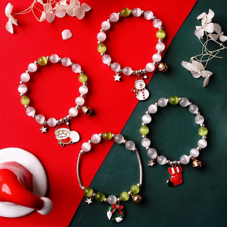 Personality Christmas beaded Bracelet Christmas Santa Claus Shape Simple Design Charm Bracelet For Women Girl Cute Jewelry Gift
Personality Christmas beaded Bracelet Christmas Santa Claus Shape Simple Design Charm Bracelet For Women Girl Cute Jewelry Gift