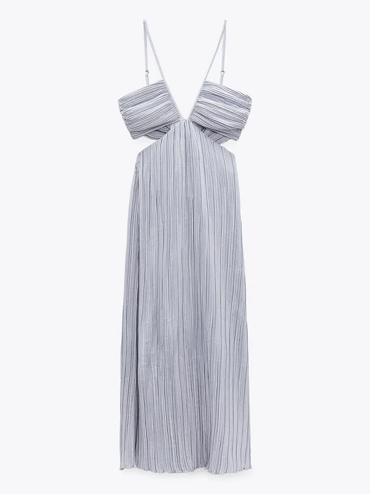 Zach AiIsa summer women's fashion temperament sexy wrap chest hollow out back design sense small fold texture high waist dress
Zach AiIsa summer women's fashion temperament sexy wrap chest hollow out back design sense small fold texture high waist dress