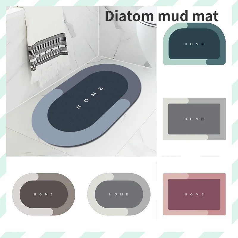 

Modern Minimalist Diatom Mud Floor Mat Absorbent Non-Slip Bathroom Kitchen Foot Pad 40*60cm/50*80cm