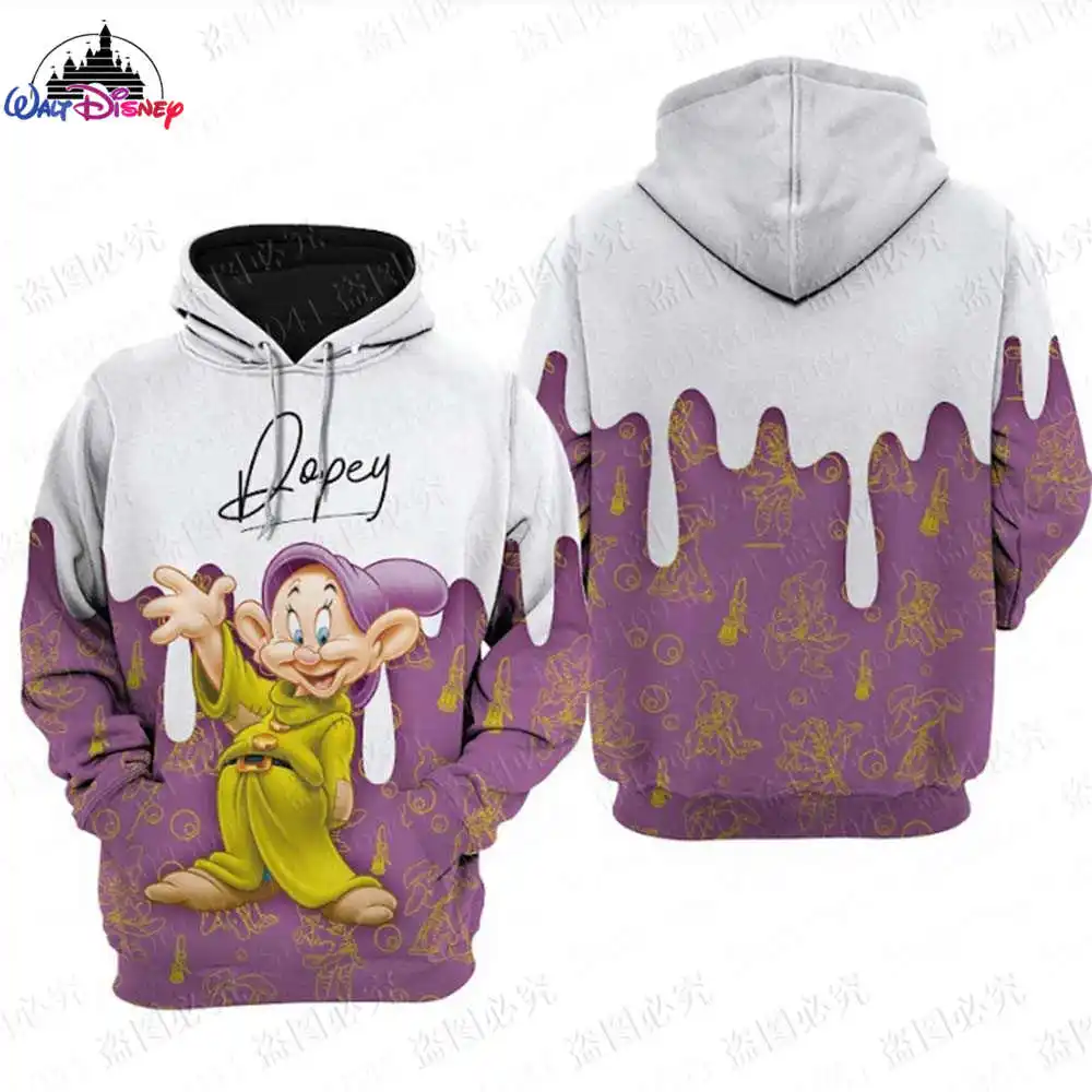 

Seven Dwarfs Dopey disney men women 3D Print High quality Fleece Zipper/ Hoodies parent-child Pullover Tops