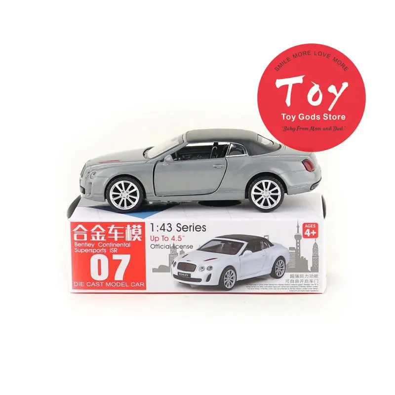 

TOY GODS 1/43 Scale Diecast-car Toys Bentley Continental GT Diecast Metal Pull Back Car Model Toy For Children,Gift