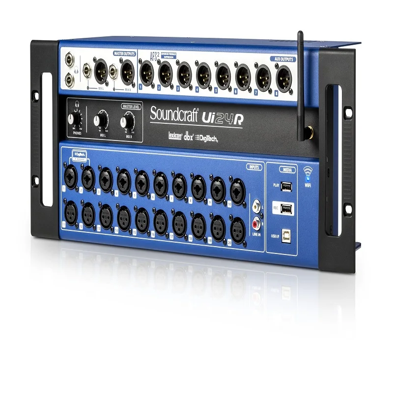Soundcraft Ui-24R 24CH цифровой микшер, многоканальный USB-рекордер с беспроводным управлением
Soundcraft Ui-24R 24CH цифровой микшер, многоканальный USB-рекордер с беспроводным управлением