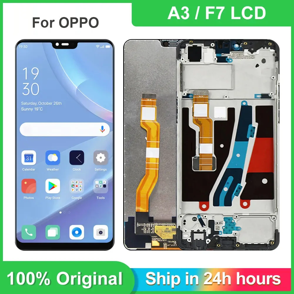 

6.23'' Original For Oppo F7 LCD CPH1819 Display Touch Screen Digitizer Assembly Replacement For Oppo A3 Lcd Display PADM00