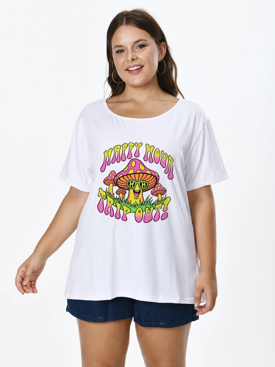 Plus Size Women T-shirt With Mushrooms Print O-neck Short Sleeve Tops for FEMMES Large Tunics Blouses Mujeres Talla 22053101
Plus Size Women T-shirt With Mushrooms Print O-neck Short Sleeve Tops for FEMMES Large Tunics Blouses Mujeres Talla 22053101