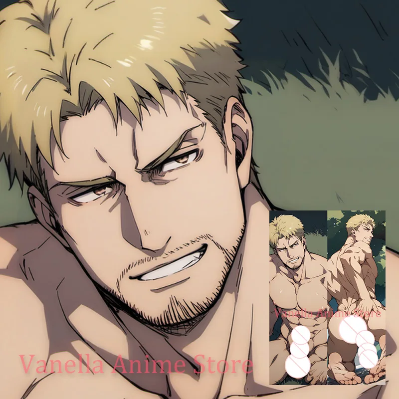 Подушка Dakimakura Reiner Braun Titan с двусторонним рисунком из аниме наволочка в