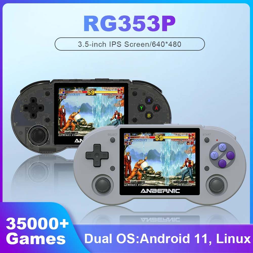 RG353P Retro Handheld Video Game Console 3.5-Inch Multi-touch Screen Android 11+Linux System 35000+Games HD 5G Wifi Games Player
RG353P Retro Handheld Video Game Console 3.5-Inch Multi-touch Screen Android 11+Linux System 35000+Games HD 5G Wifi Games Player