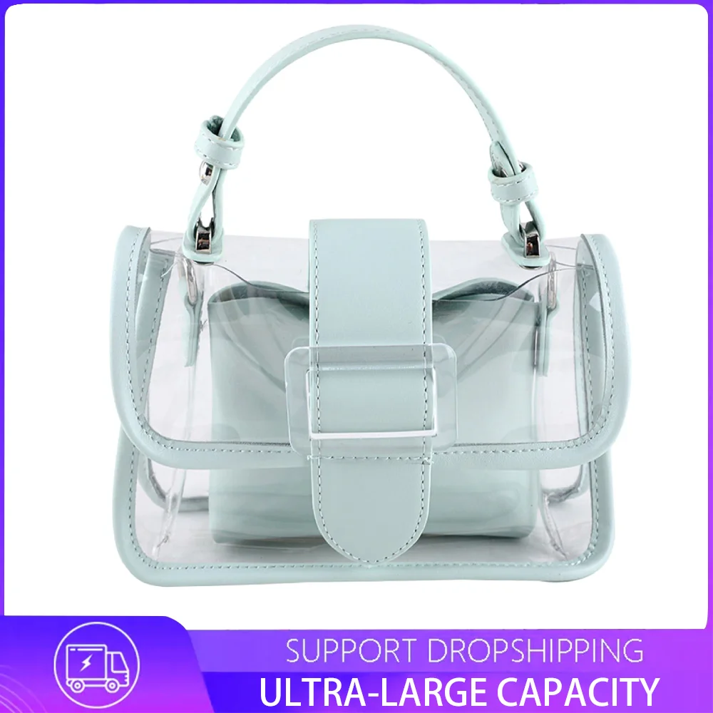 Women Shoulder Messenger Bag PVC Transparent Ladies Crossbody Messenger Bags Shopping Daily Casual Luxury Handbag
Women Shoulder Messenger Bag PVC Transparent Ladies Crossbody Messenger Bags Shopping Daily Casual Luxury Handbag