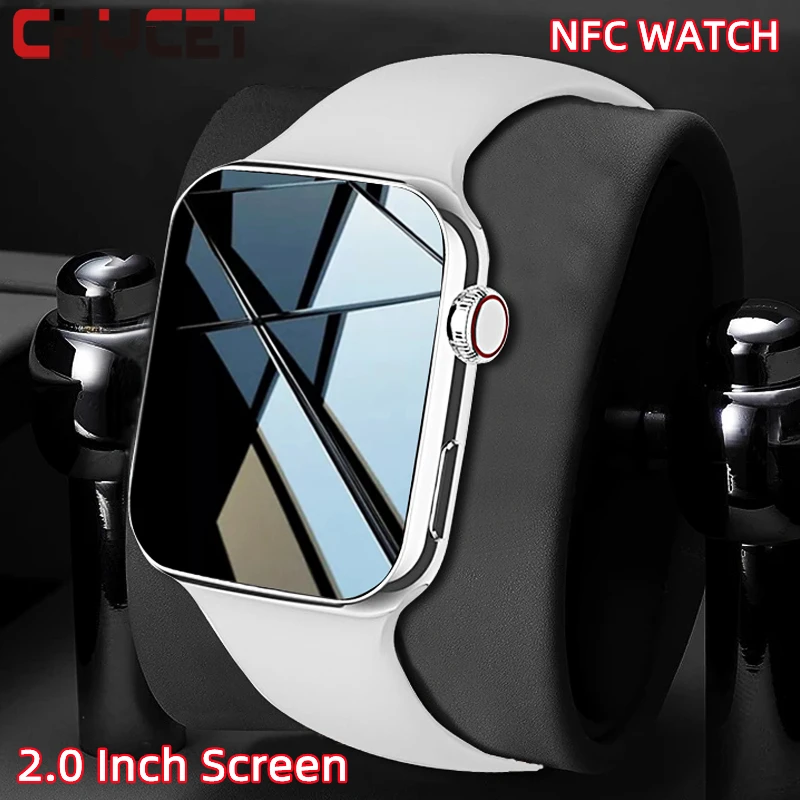 

CHYCET IWO NFC Smart Watch Men Women 2.0 Inch Screen Smartwatch 2022 Bluetooth Call Sports Fitness Tracker Clock For Android IOS