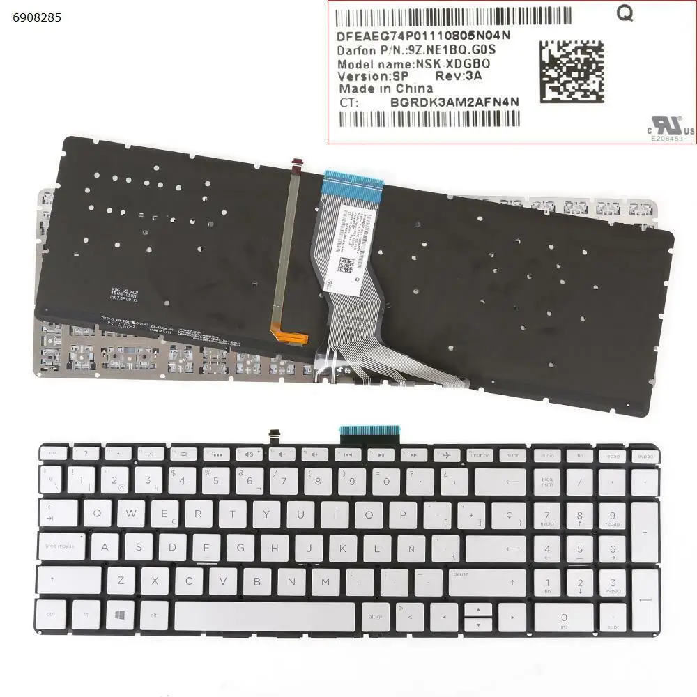 SP Клавиатура для ноутбука HP для ENVY X360 15M 15-BP 15-BP015 15-BS 15-BW 250 G6 SP с подсветкой клавиатуры Серебристая Новинка
SP Клавиатура для ноутбука HP для ENVY X360 15M 15-BP 15-BP015 15-BS 15-BW 250 G6 SP с подсветкой клавиатуры Серебристая Новинка