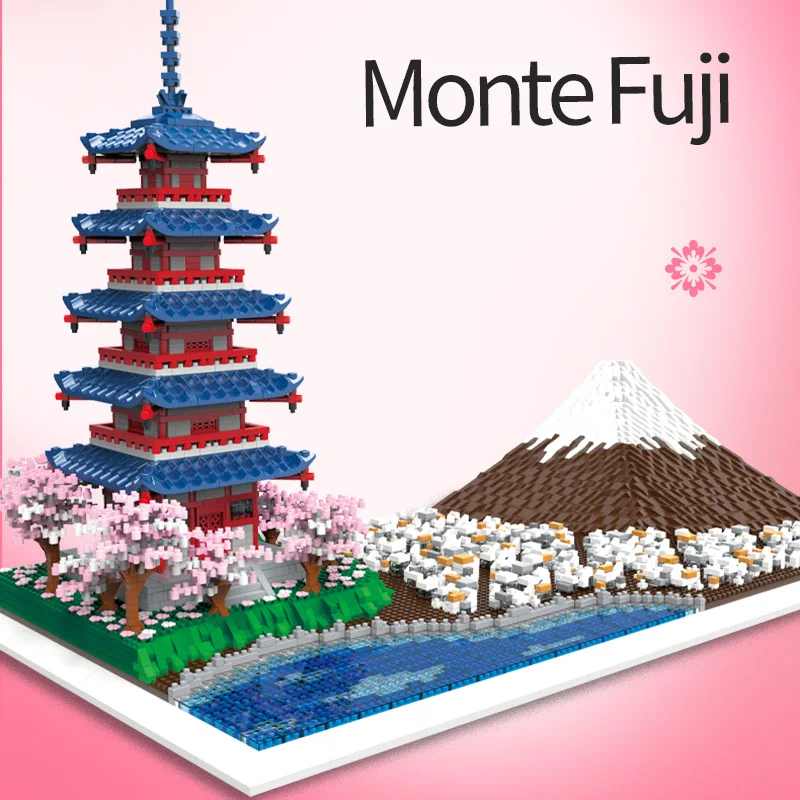 City Micro Japanese World Famous Architecture Mountain Fuji Volcano Model Building Blocks 6500Pcs Diamond Sakura Bricks Kid Toys
City Micro Japanese World Famous Architecture Mountain Fuji Volcano Model Building Blocks 6500Pcs Diamond Sakura Bricks Kid Toys
