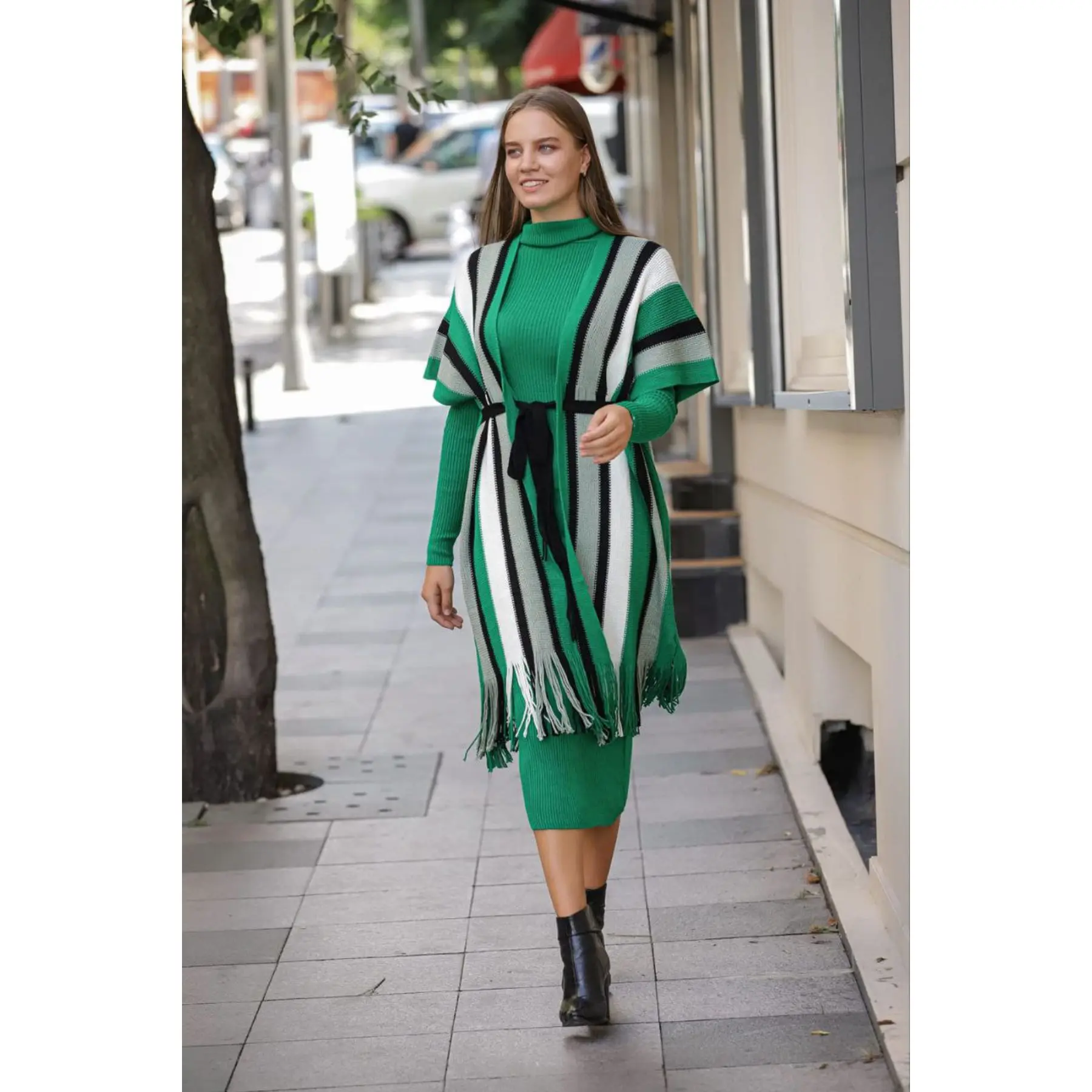 Two Piece Muslim Sets Maxi Dress and Stripe Pattern Cardigan Abaya Set Modest Islamic Clothing Sets Hijab Turkish Dresses Dubai
Two Piece Muslim Sets Maxi Dress and Stripe Pattern Cardigan Abaya Set Modest Islamic Clothing Sets Hijab Turkish Dresses Dubai